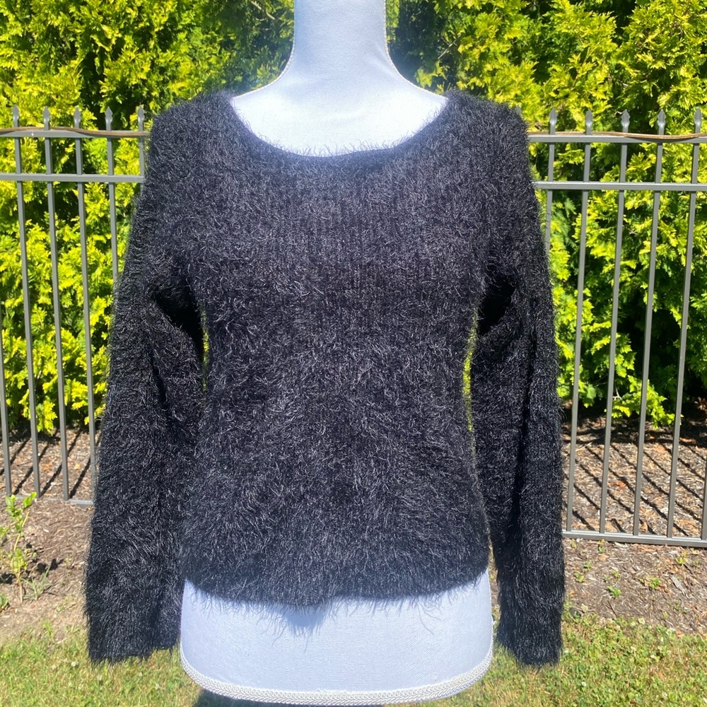 Fuzzy black sweater